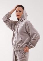 Куртка Clever LJ16-1243 Велюр - т. бежевый